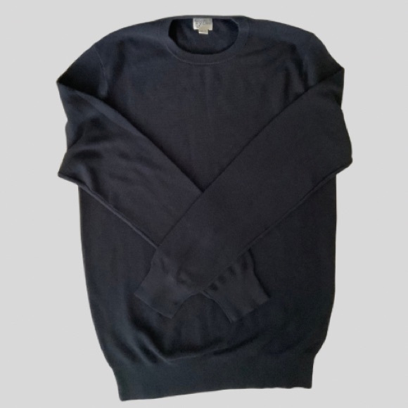 J. Crew Cotton Crewneck Sweater in Garter Stitch Black Size MT NWOT, Preppy - Picture 2 of 14